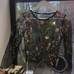 Vintage Floral Sheet Top